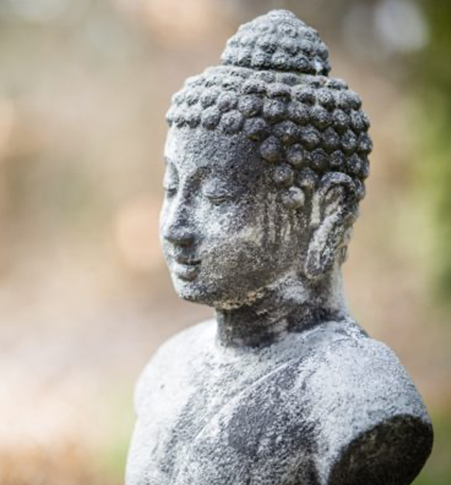 Cluttered space, cluttered mind. Buddha statue. Cluttered space, cluttered mind. Buddha statue.